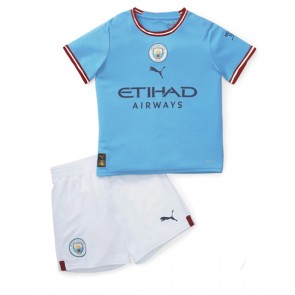 Manchester City babykläder Hemmatröja barn 2022-23 Korta ärmar (+ Korta byxor)